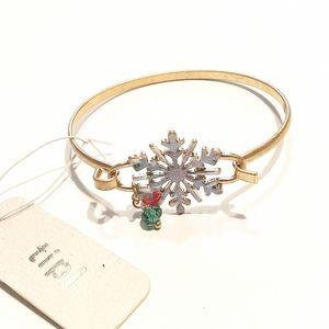 Christmas Watercolor Enamel Charms Hook Bracelet ~ Gift Idea!